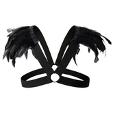 Men's Feather Decorative Harness Strap